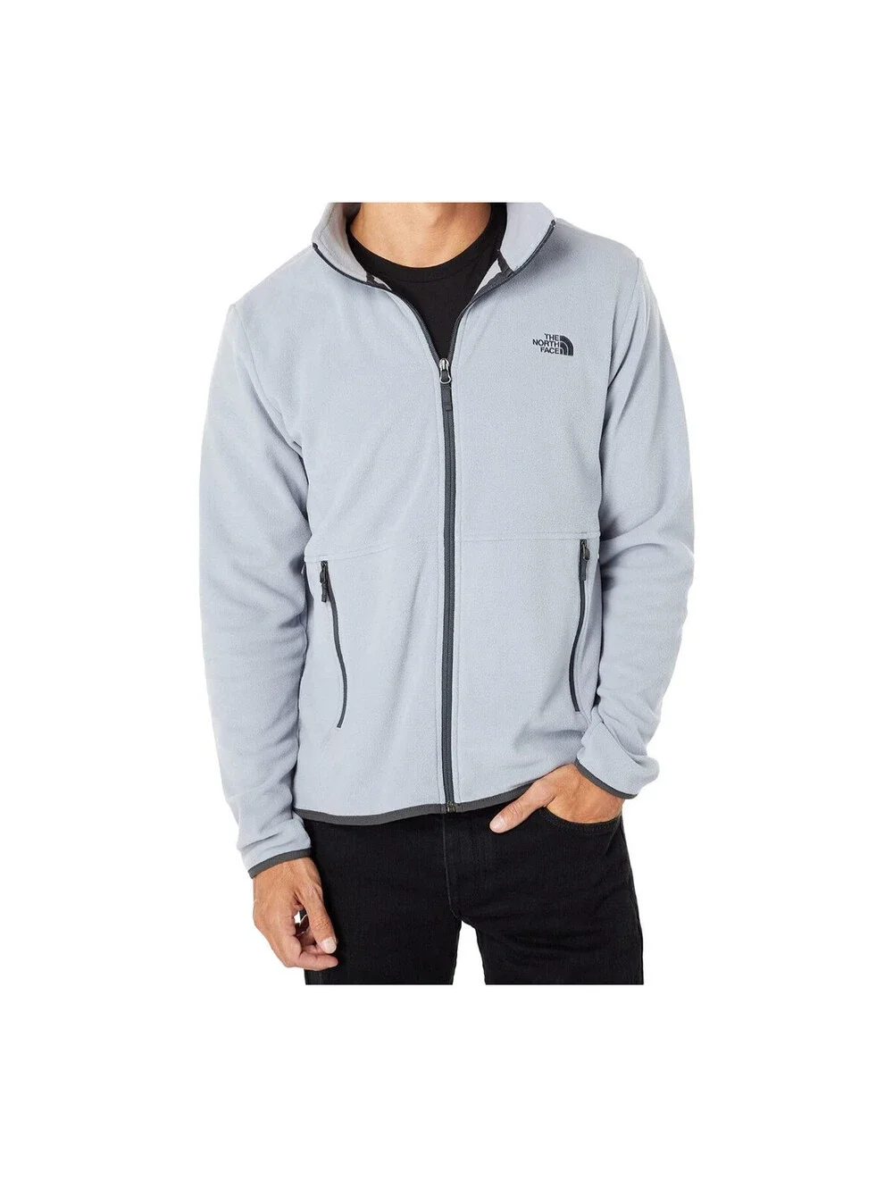 The North Face Men's TKA Glacier Full Zip Jacket, Mid Grey, Medium (MSRP $89)